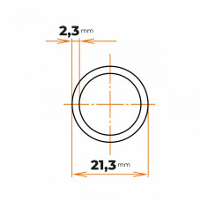 Rúra ZN 21,3 / 2,3 mm (1/2")