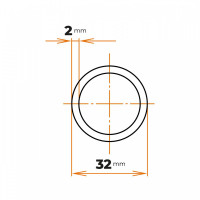 Rúra konštrukčná 32 / 2 mm