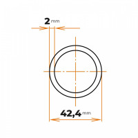 Rúra konštrukčná 42,4 / 2 mm