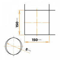 Sieť 5 / 150 x 150 mm / 2000 x 3000 mm