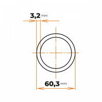 Rúra zváraná 60,3 / 3,2 mm