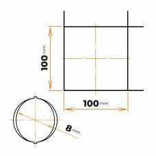 Sieť 8 / 100 x 100 mm / 2000 x 3000 mm