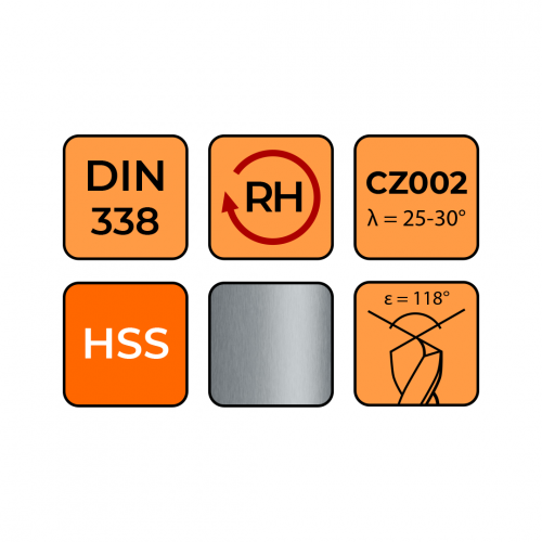 Vrták do kovu HSS 5,1 mm CZ002