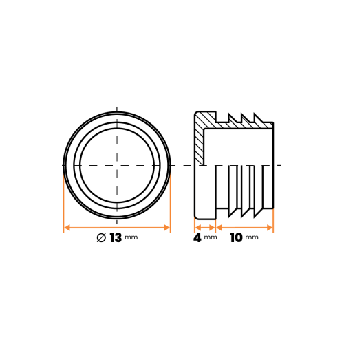Zátka kruhová / 085-034 / 13 mm / 1 - 2 mm (biela)
