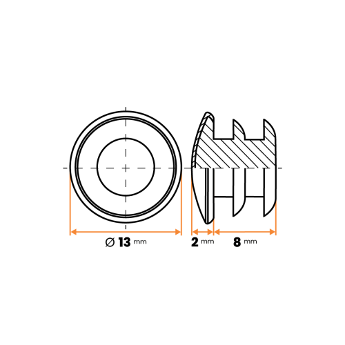 Zátka kruhová / 201a-068 / 13 mm / 1,5 mm (strieborná)