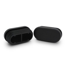 Záslepka oválna / 145-034 / 25 x 12 mm / 2 mm (čierna)