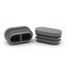 Záslepka oválna / 145-034 / 30 x 15 mm / 1,5 - 2 mm (šedá)
