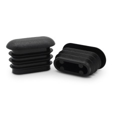Záslepka oválna / 321-034 / 35 x 15 mm / 1 - 2 mm (čierna)