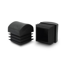 Zátka štvorcová, rebríková / 387-034 / 25 x 25 mm / 1 - 2 mm (čierna)