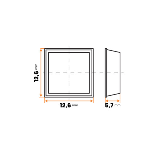 Nožička samolepiaca, štvorcová / 117-034 / 12,6 x 12,6 / 5,7 mm (prírodná)