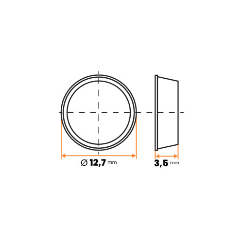 Nožička samolepiaca, okrúhla / 117-105 / 12,7 / 3,5 mm (čierna)