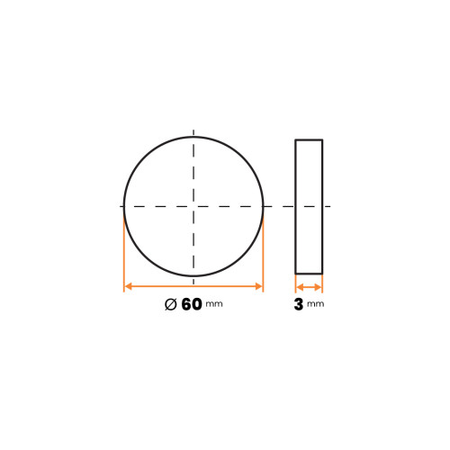 Nožička samolepiaca, okrúhla / 117-586 / 60 / 3 mm (filc)