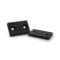 Klzák štvorhranný, plochý / 222-034 / 40 x 20 x 5 mm (čierna)