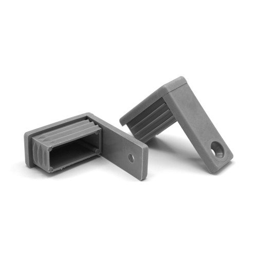 Klzák so zátkou do uzatvoreného profilu, obdĺžnikový / 059-034 / 40 x 20 / 1-2 mm (šedá)