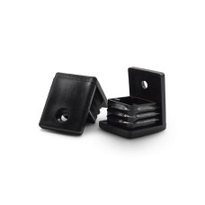 Klzák so zátkou do uzatvoreného profilu, štvorcový / 059-034 / 20 x 20 / 1-2 mm (čierna)
