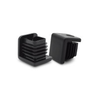 Klzák so zátkou do uzatvoreného profilu, štvorcový / 059-068 / 25 x 25 / 1,5-2 mm (čierna)