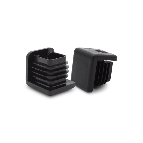 Klzák so zátkou do uzatvoreného profilu, štvorcový / 059-068 / 25 x 25 / 1,5-2 mm (čierna)