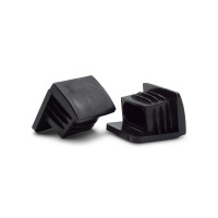 Klzák so zátkou do uzatvoreného profilu, oblý / 217-034 / 40 x 20 / 1-2 mm (čierna)