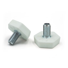 Skrutka rektifikačná / 207-034 / 25 x 25 mm / M8 x 15 mm (biela)