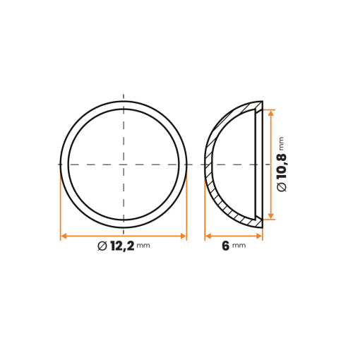 Krytka skrutky / 006a-003 / 10,8 mm (biela)