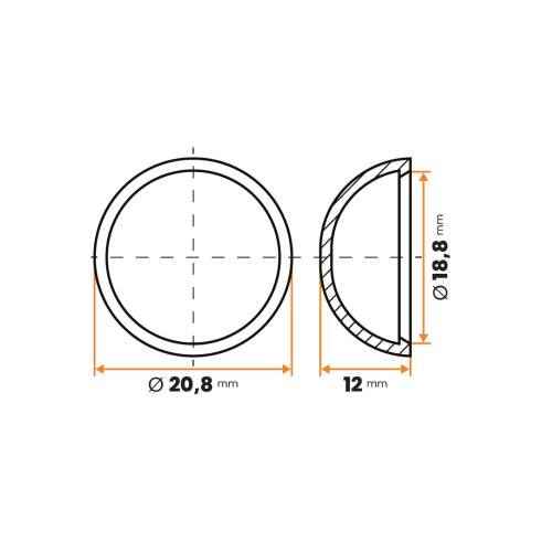 Krytka skrutky / 006a-003 / 18,8 mm (hnedá)