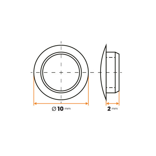 Krytka otvoru / 237-034 / 10 / 7,2 x 2 mm (čierna)