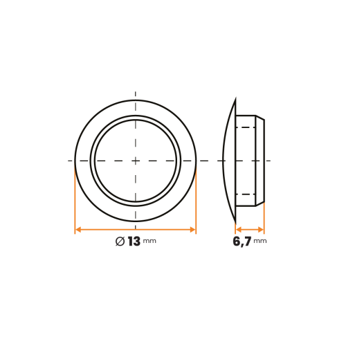 Krytka otvoru / 237-034 / 13 / 10 x 6,7 mm (biela)