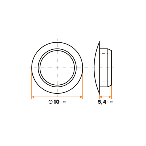 Krytka otvoru / 237-034 / 10 / 6 x 5,4 mm (čierna)