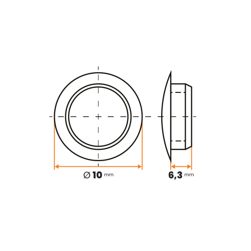 Krytka otvoru / 237-034 / 10 / 8 x 6,3 mm (šedá)