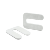 Podložka tvarovaná U / 077a-003 / 35 x 28 x 2 mm (biela)