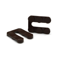 Podložka tvarovaná U / 077a-003 / 35 x 28 x 4 mm (hnedá)