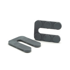 Podložka tvarovaná U / 077a-003 / 35 x 28 x 3 mm (šedá)