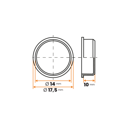 Zátka kruhová / 004-068 / 14 x 10 mm (prírodná)