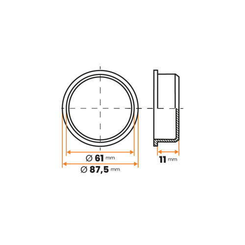 Zátka kruhová / 004-068 / 61 x 11 mm (prírodná)