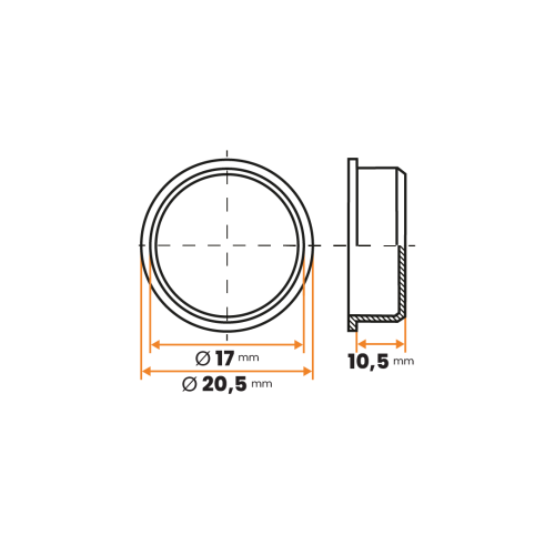 Zátka kruhová / 004-068 / 17 x 10,5 mm (prírodná)