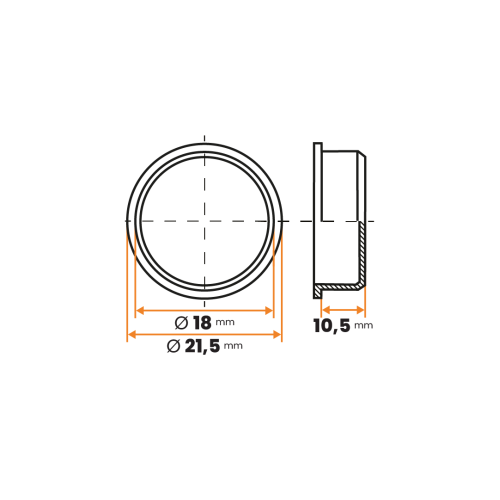 Zátka kruhová / 004-068 / 18 x 10,5 mm (prírodná)