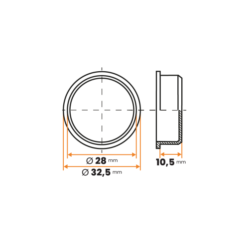 Zátka kruhová / 004-068 / 28 x 10,5 mm (prírodná)