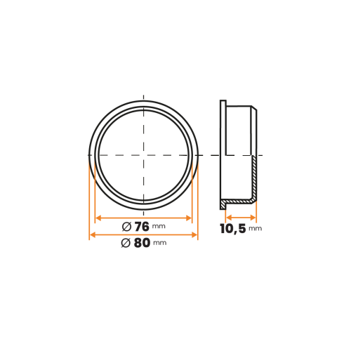 Zátka kruhová / 004-068 / 76 x 10,5 mm (prírodná)