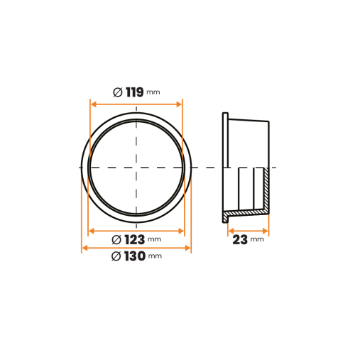 Zátka kruhová / 004-388 / 119 / 123 x 23 mm (prírodná)