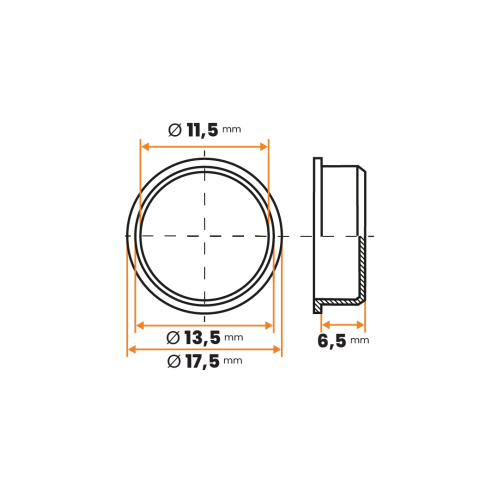 Zátka kruhová / 004a-110 / 13,5 x 6,5 mm (prírodná)
