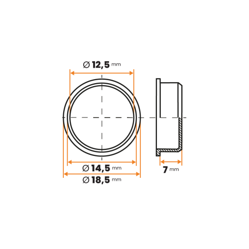 Zátka kruhová / 004a-110 / 14,5 x 7 mm (prírodná)