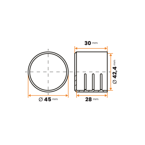 Návlek kruhový / 382-110 / 42,4 x 30 mm (žltá)