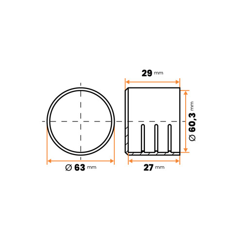 Návlek kruhový / 382-629 / 60,3 x 29 mm (prírodná)