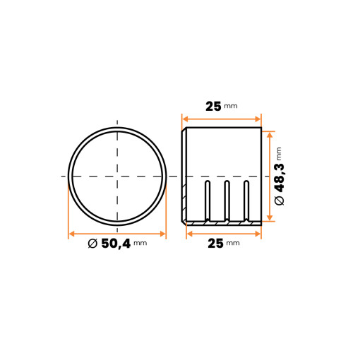 Návlek kruhový / 382-629 / 48,3 x 25 mm (prírodná)