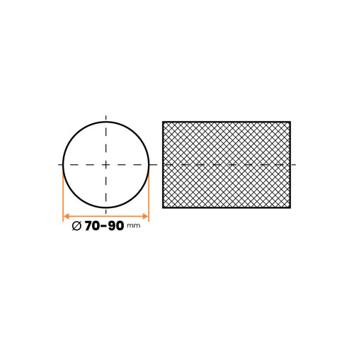 Návlek sieťovaný, ochranný / 500-526 / 70 x 90 mm (žltá)