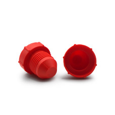 Zátka kruhová / 374b-110 / 3/4" x 16 mm (červená)