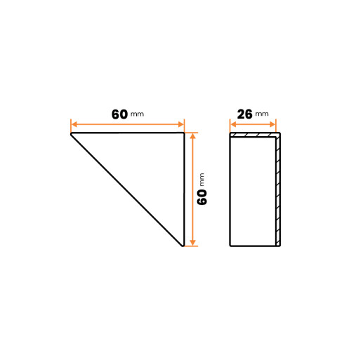 Krytka rohov / 342-037 / 60 x 60 / 26 mm (čierna)