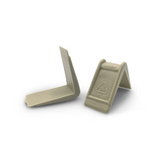 Krytka rohov dosiek pod upínací popruh, oblá / 413-134 / 35 x 35 / 13 mm (šedá bledá)