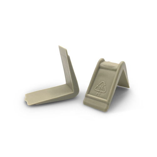 Krytka rohov dosiek pod upínací popruh, oblá / 413-134 / 35 x 35 / 13 mm (šedá bledá)