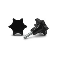 Skrutka kovová s plastovou hlavou, 6 cípa hviezda / 105-012 / M6 x 40 x 14 mm (čierna)
